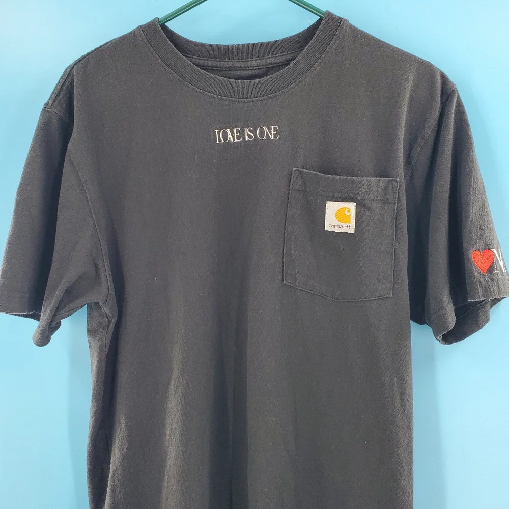 Carhartt black "Love is One" crewneck t-shirt S - Picture 6 of 13